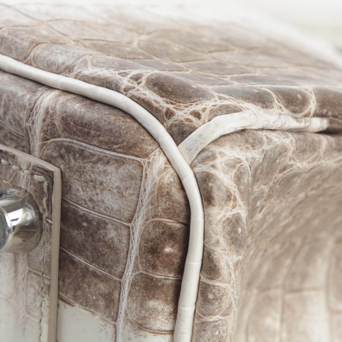 Unused ( Rank NS ) HERMÈS Limited Edition Birkin 30 Himalaya Matte Niloticus Crocodile Palladium hardware X (2016) - 11