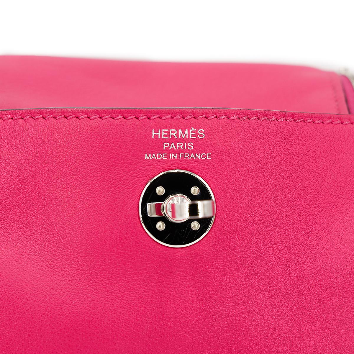 ランク A HERMÈS エルメス ミニリンディ フランボワーズ (90) スイフト シルバー金具 Z刻印 - 14