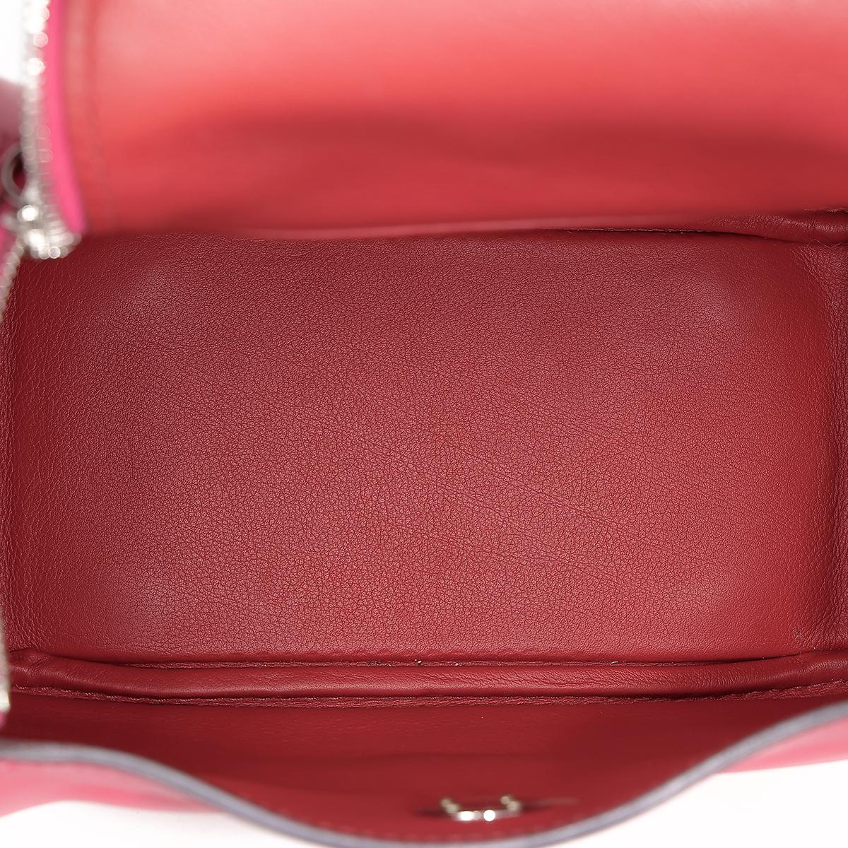 ランク A HERMÈS エルメス ミニリンディ フランボワーズ (90) スイフト シルバー金具 Z刻印 - 15