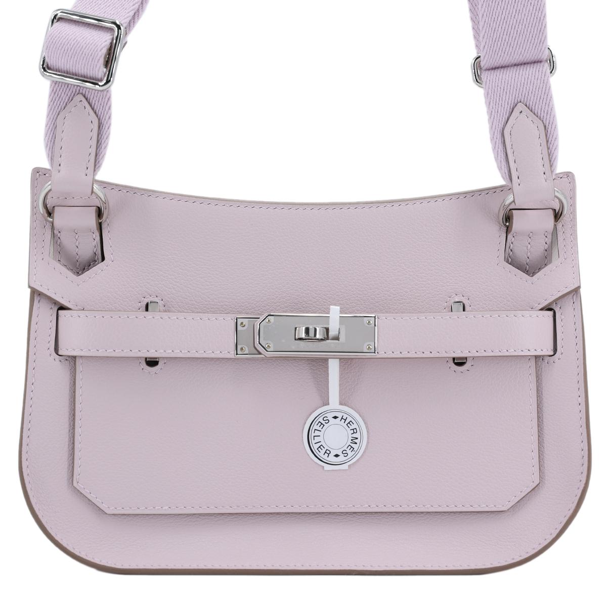 Brand New ( Rank N ) HERMÈS Jypsiere Mini Mauve Pale (09) Evercolor Palladium hardware B (2023) - 1