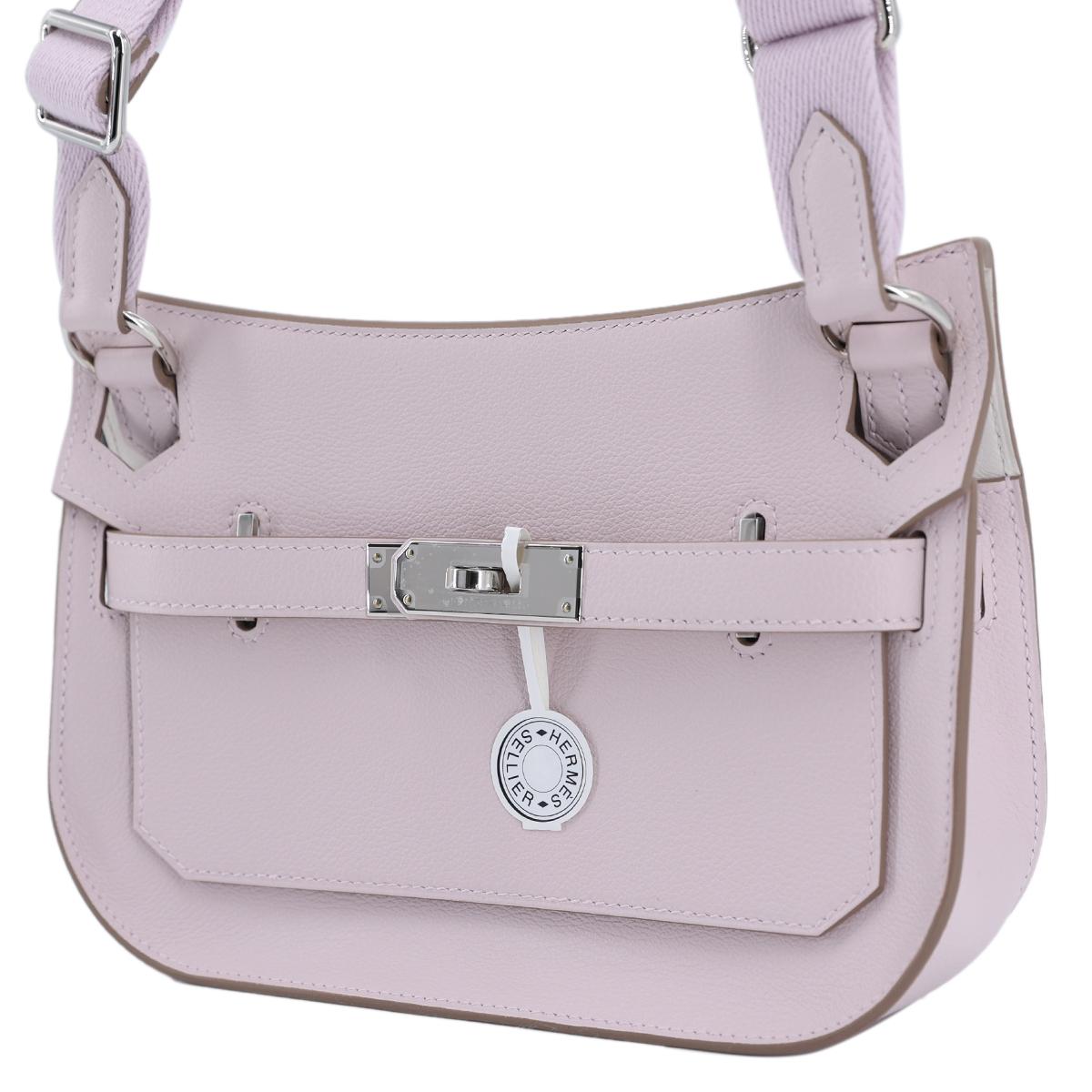 Brand New ( Rank N ) HERMÈS Jypsiere Mini Mauve Pale (09) Evercolor Palladium hardware B (2023) - 2