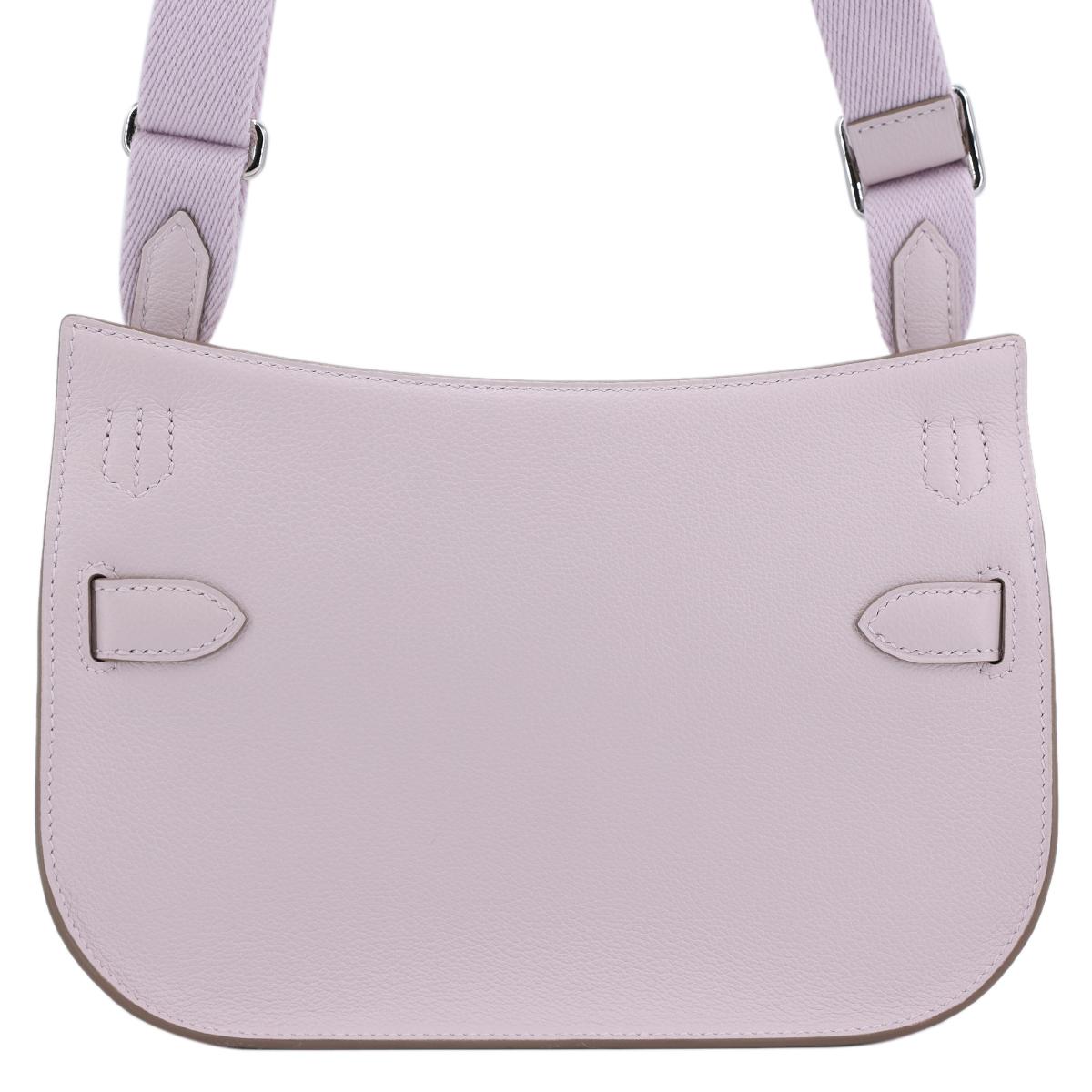 Brand New ( Rank N ) HERMÈS Jypsiere Mini Mauve Pale (09) Evercolor Palladium hardware B (2023) - 3