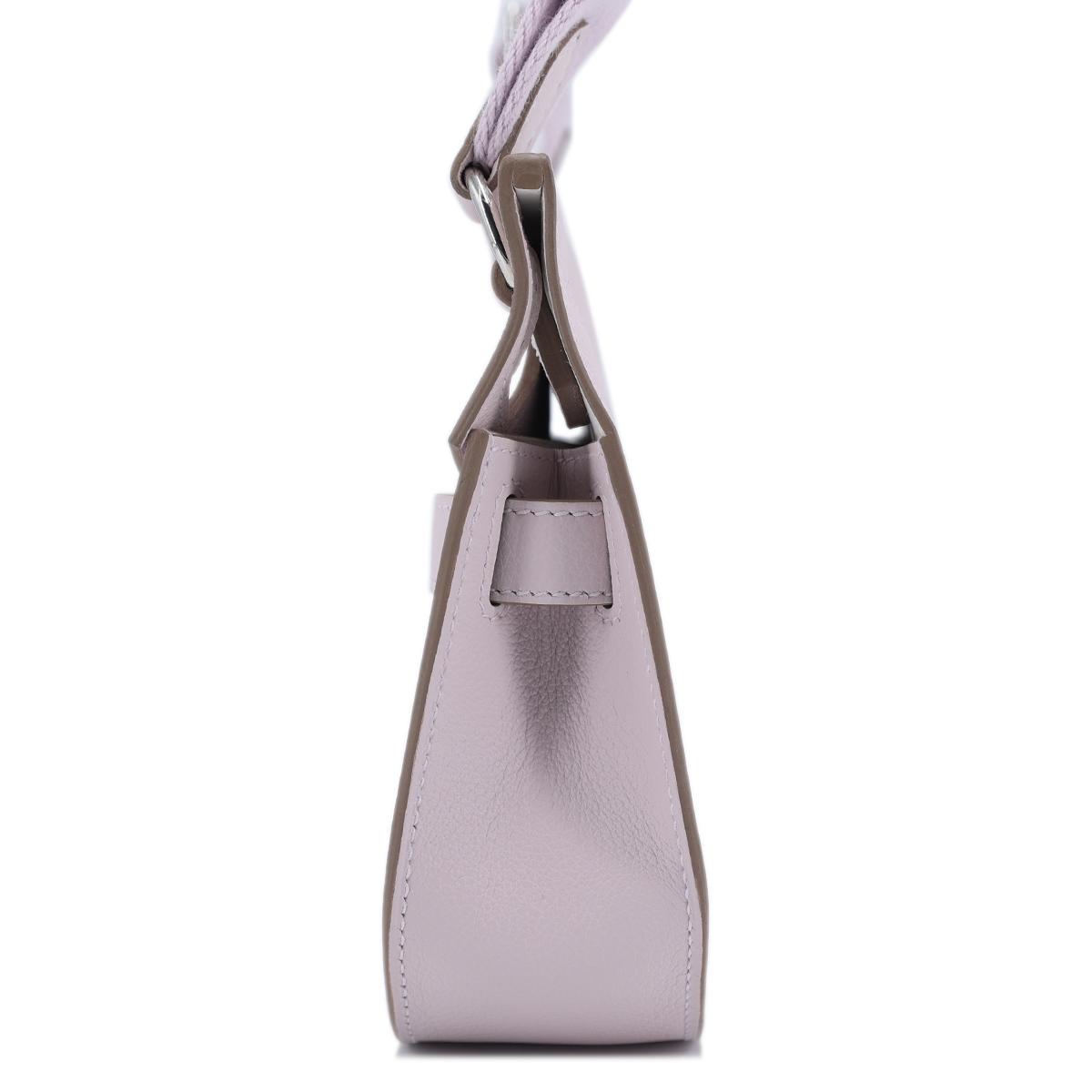 Brand New ( Rank N ) HERMÈS Jypsiere Mini Mauve Pale (09) Evercolor Palladium hardware B (2023) - 4