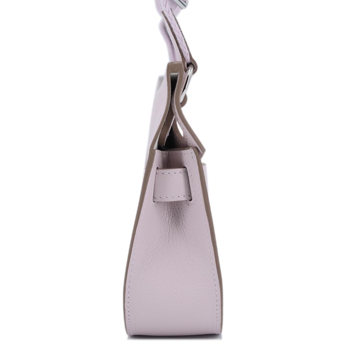 Brand New ( Rank N ) HERMÈS Jypsiere Mini Mauve Pale (09) Evercolor Palladium hardware B (2023) - 5