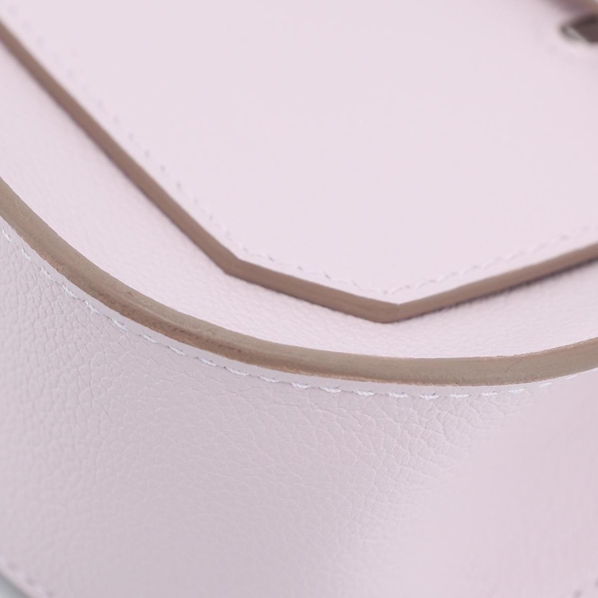 Brand New ( Rank N ) HERMÈS Jypsiere Mini Mauve Pale (09) Evercolor Palladium hardware B (2023) - 9