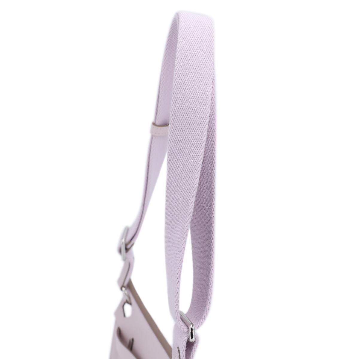 Brand New ( Rank N ) HERMÈS Jypsiere Mini Mauve Pale (09) Evercolor Palladium hardware B (2023) - 6