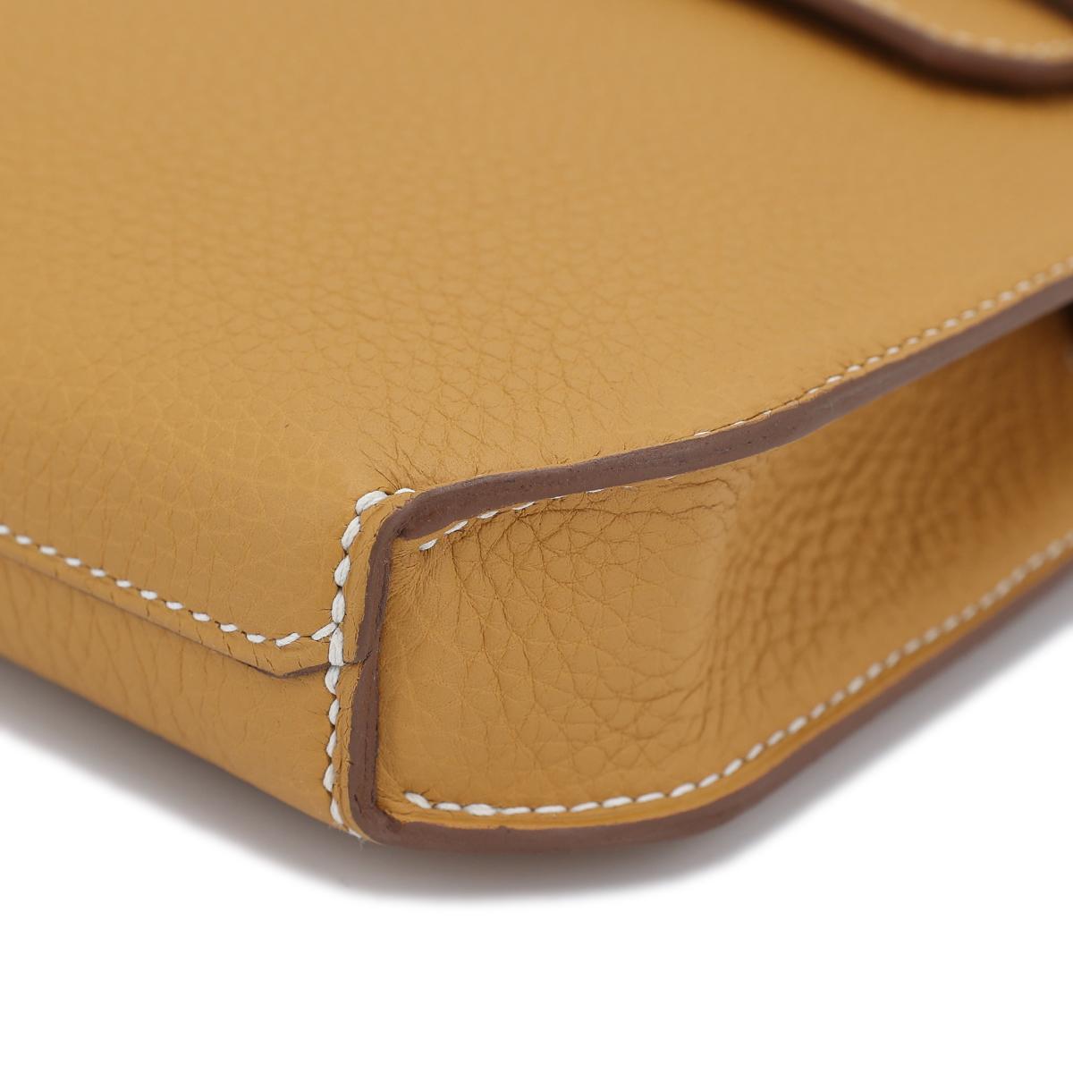 Brand New ( Rank N ) HERMÈS Kelly depeches 25 Natural Sable (21) Togo Palladium hardware B (2023) - 11