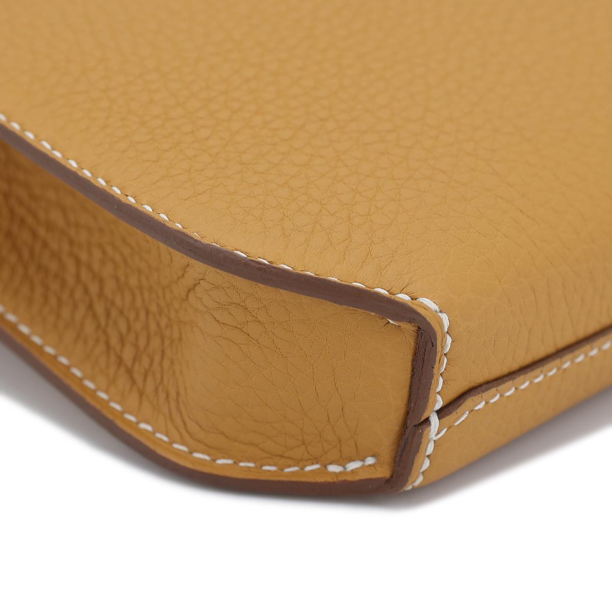 Brand New ( Rank N ) HERMÈS Kelly depeches 25 Natural Sable (21) Togo Palladium hardware B (2023) - 12