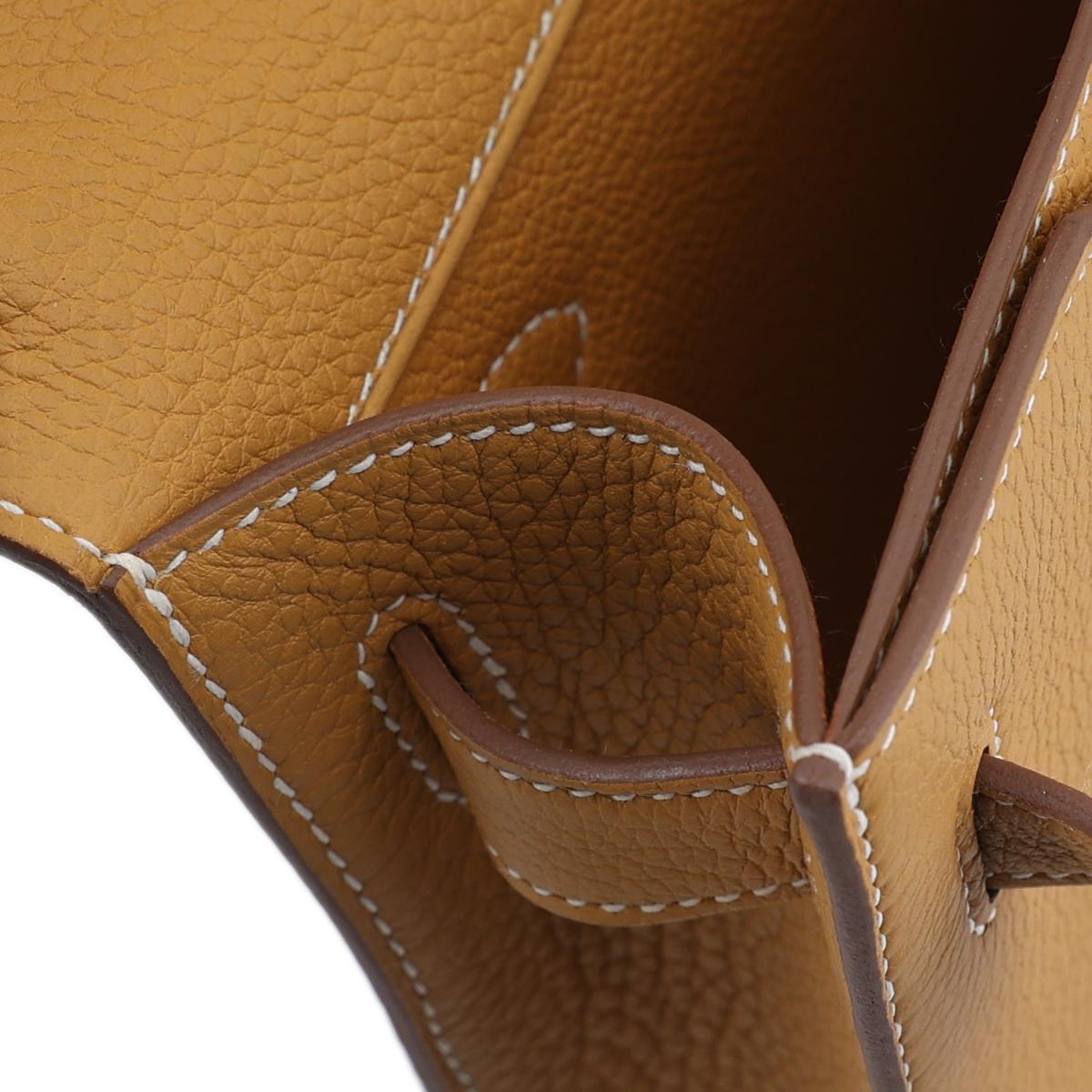 Brand New ( Rank N ) HERMÈS Kelly depeches 25 Natural Sable (21) Togo Palladium hardware B (2023) - 21