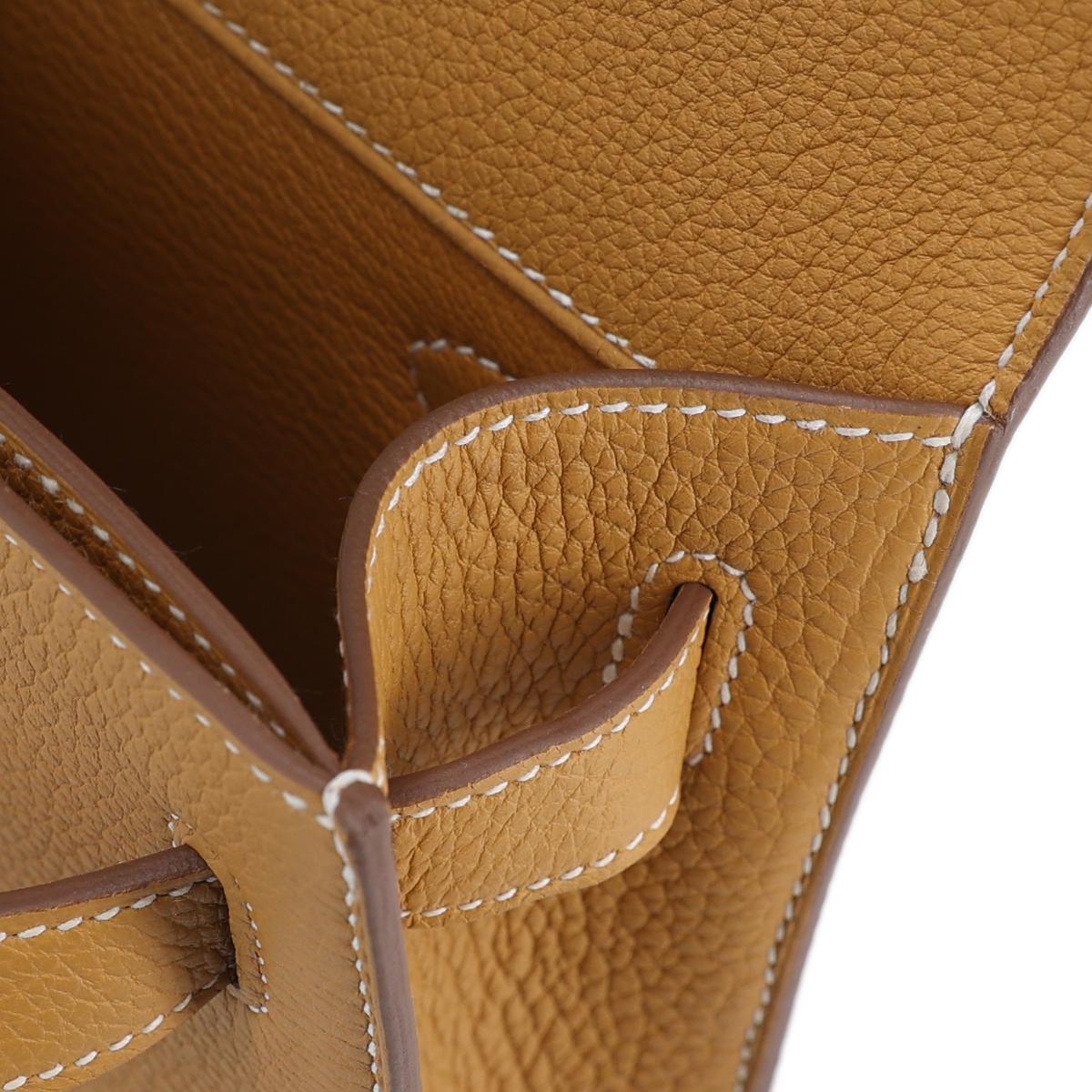 Brand New ( Rank N ) HERMÈS Kelly depeches 25 Natural Sable (21) Togo Palladium hardware B (2023) - 20