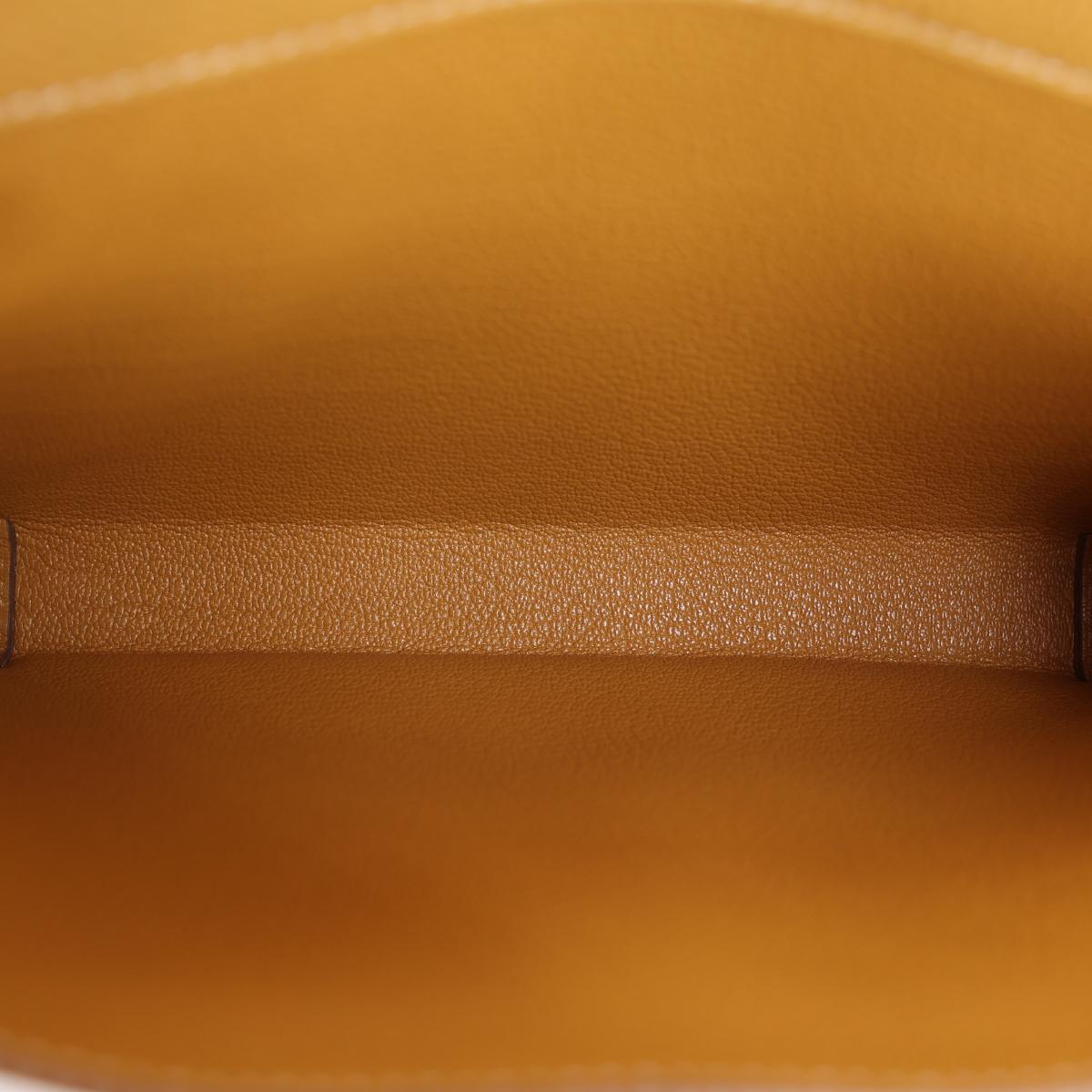 Brand New ( Rank N ) HERMÈS Kelly depeches 25 Natural Sable (21) Togo Palladium hardware B (2023) - 18