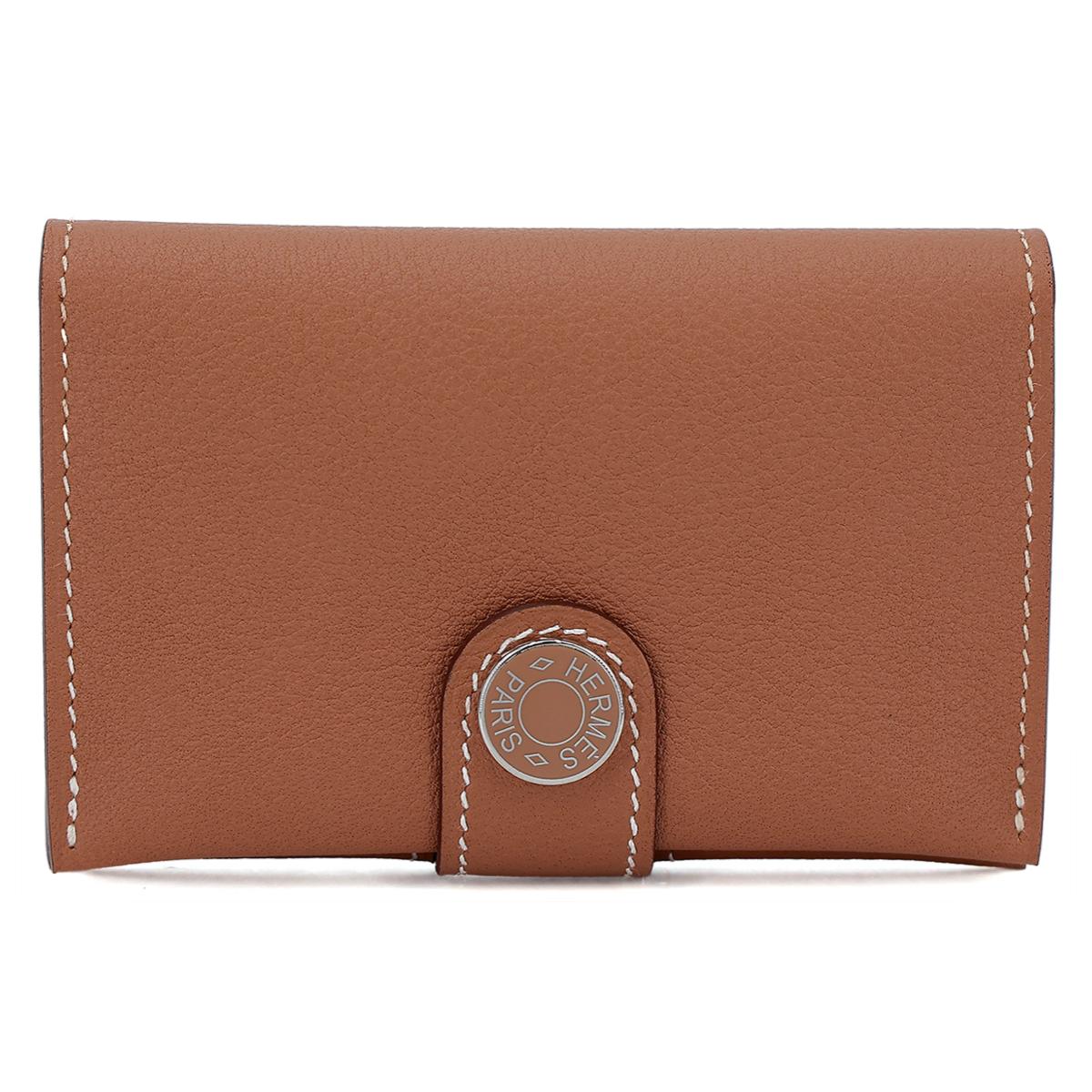 Brand New ( Rank N ) HERMÈS R.M.S card holder Gold (37) Evercolor Enamel hardware B (2023) - 1