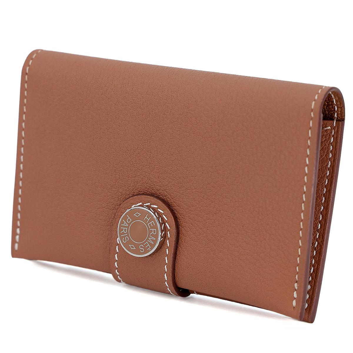 Brand New ( Rank N ) HERMÈS R.M.S card holder Gold (37) Evercolor Enamel hardware B (2023) - 2