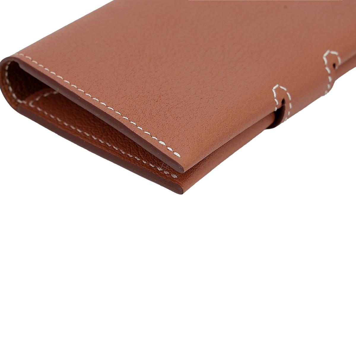 Brand New ( Rank N ) HERMÈS R.M.S card holder Gold (37) Evercolor Enamel hardware B (2023) - 10