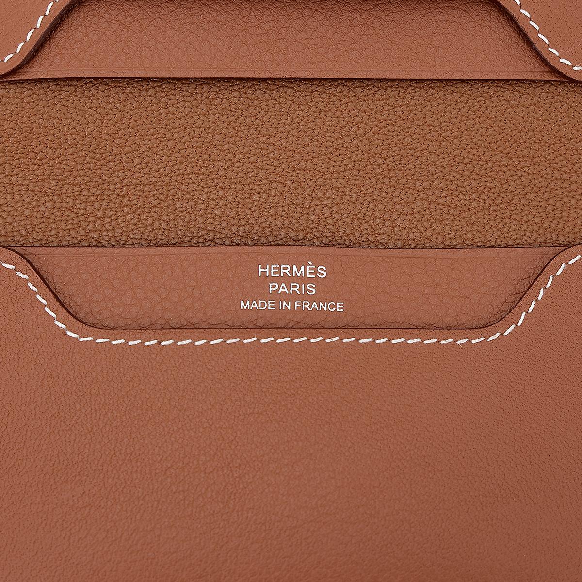 Brand New ( Rank N ) HERMÈS R.M.S card holder Gold (37) Evercolor Enamel hardware B (2023) - 12