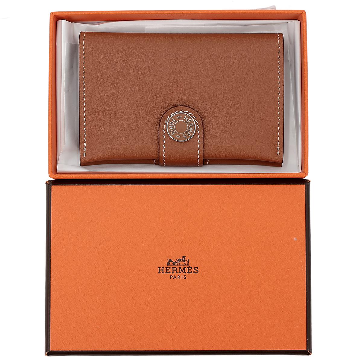 Brand New ( Rank N ) HERMÈS R.M.S card holder Gold (37) Evercolor Enamel hardware B (2023) - 17