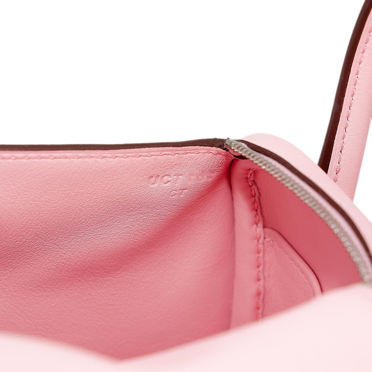 Unused ( Rank NS ) HERMÈS Mini Lindy Rose Sakura (3Q) Swift Palladium hardware U (2022) - 16
