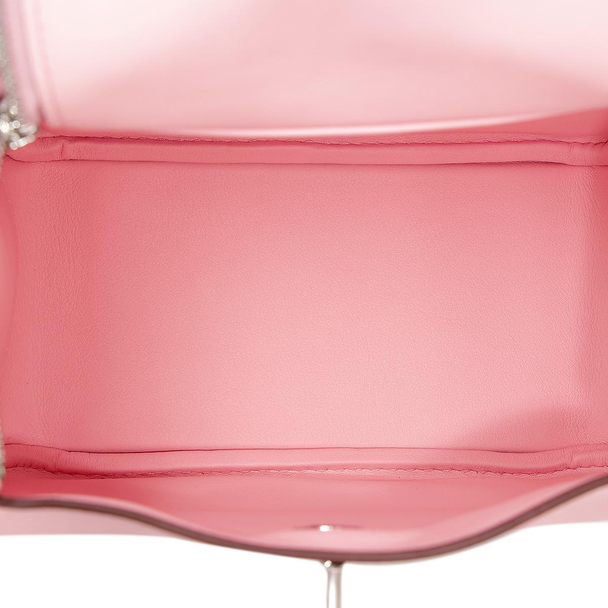 Unused ( Rank NS ) HERMÈS Mini Lindy Rose Sakura (3Q) Swift Palladium hardware U (2022) - 15