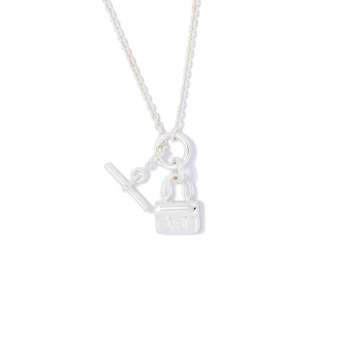 未使用保存品 HERMÈS 愛馬仕 Amulettes Constance吊墜 銀色 925銀 - 3