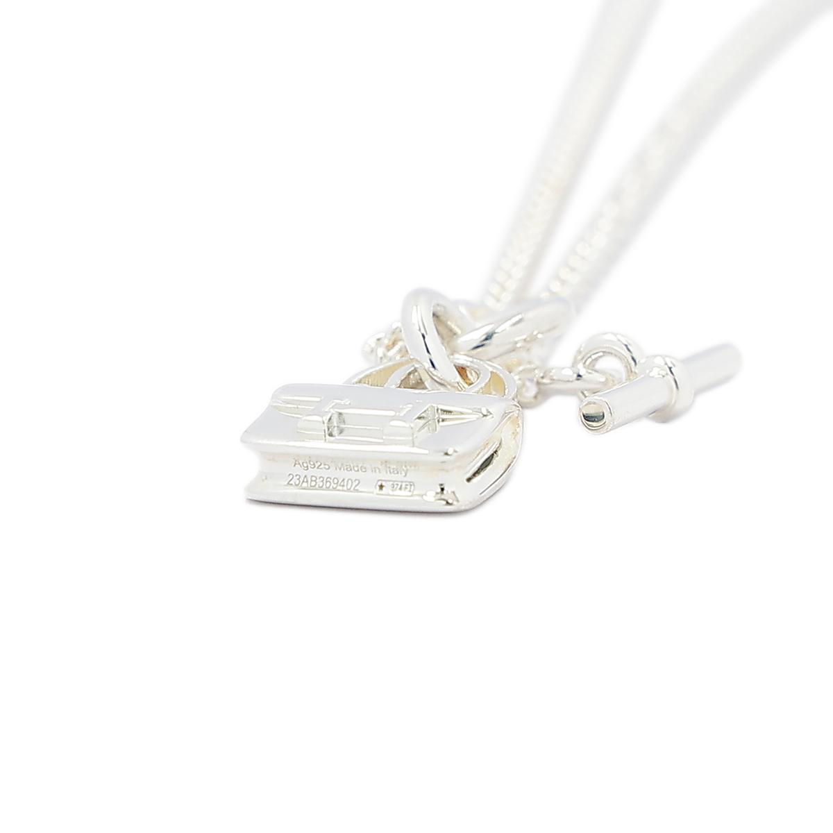 未使用保存品 HERMÈS 愛馬仕 Amulettes Constance吊墜 銀色 925銀 - 5