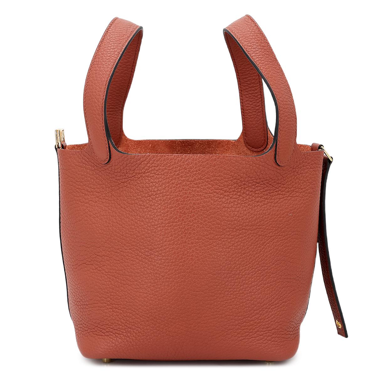 Brand New ( Rank N ) HERMÈS Picotin PM Cuivre (6C) Clemence Gold hardware U (2022) - 5