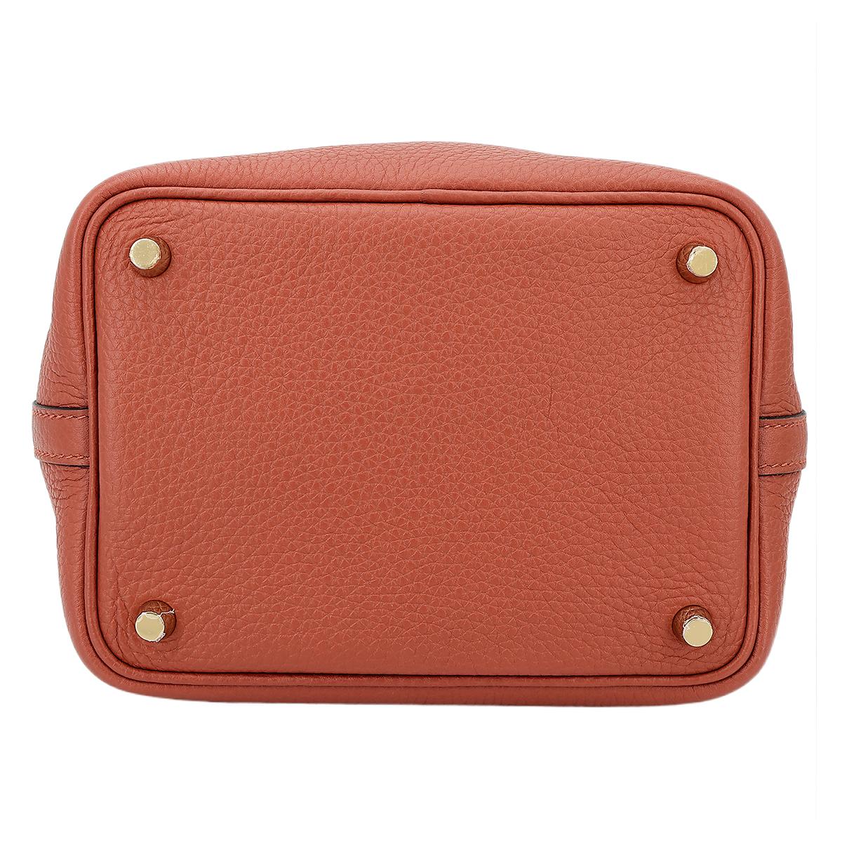 Brand New ( Rank N ) HERMÈS Picotin PM Cuivre (6C) Clemence Gold hardware U (2022) - 7