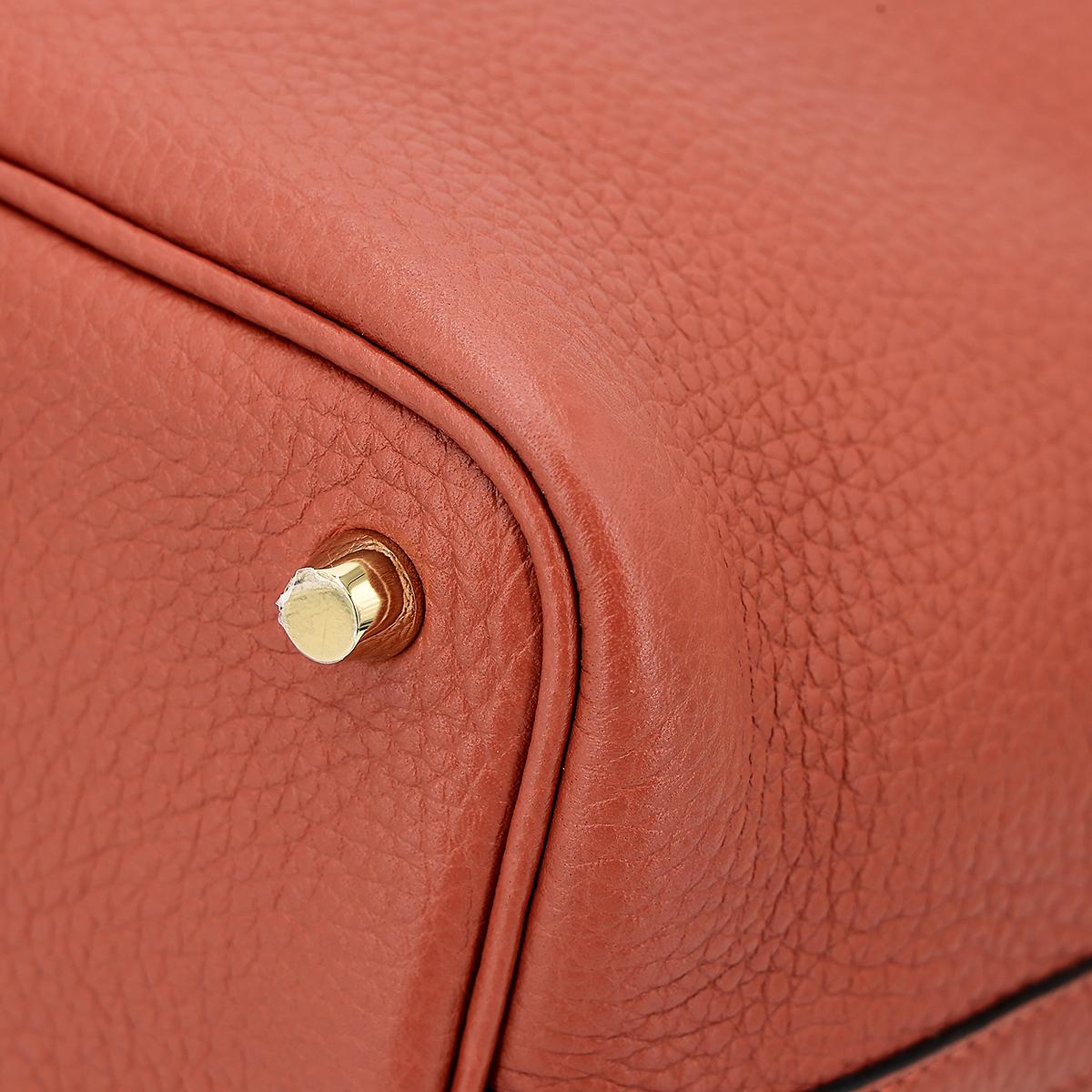 Brand New ( Rank N ) HERMÈS Picotin PM Cuivre (6C) Clemence Gold hardware U (2022) - 8