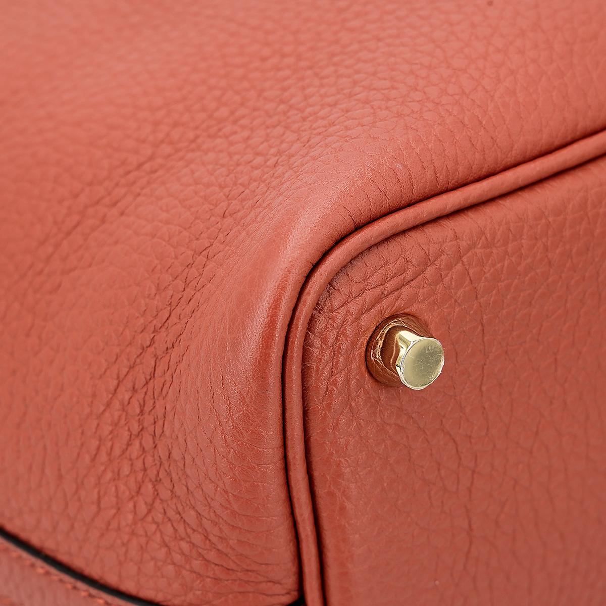 Brand New ( Rank N ) HERMÈS Picotin PM Cuivre (6C) Clemence Gold hardware U (2022) - 9
