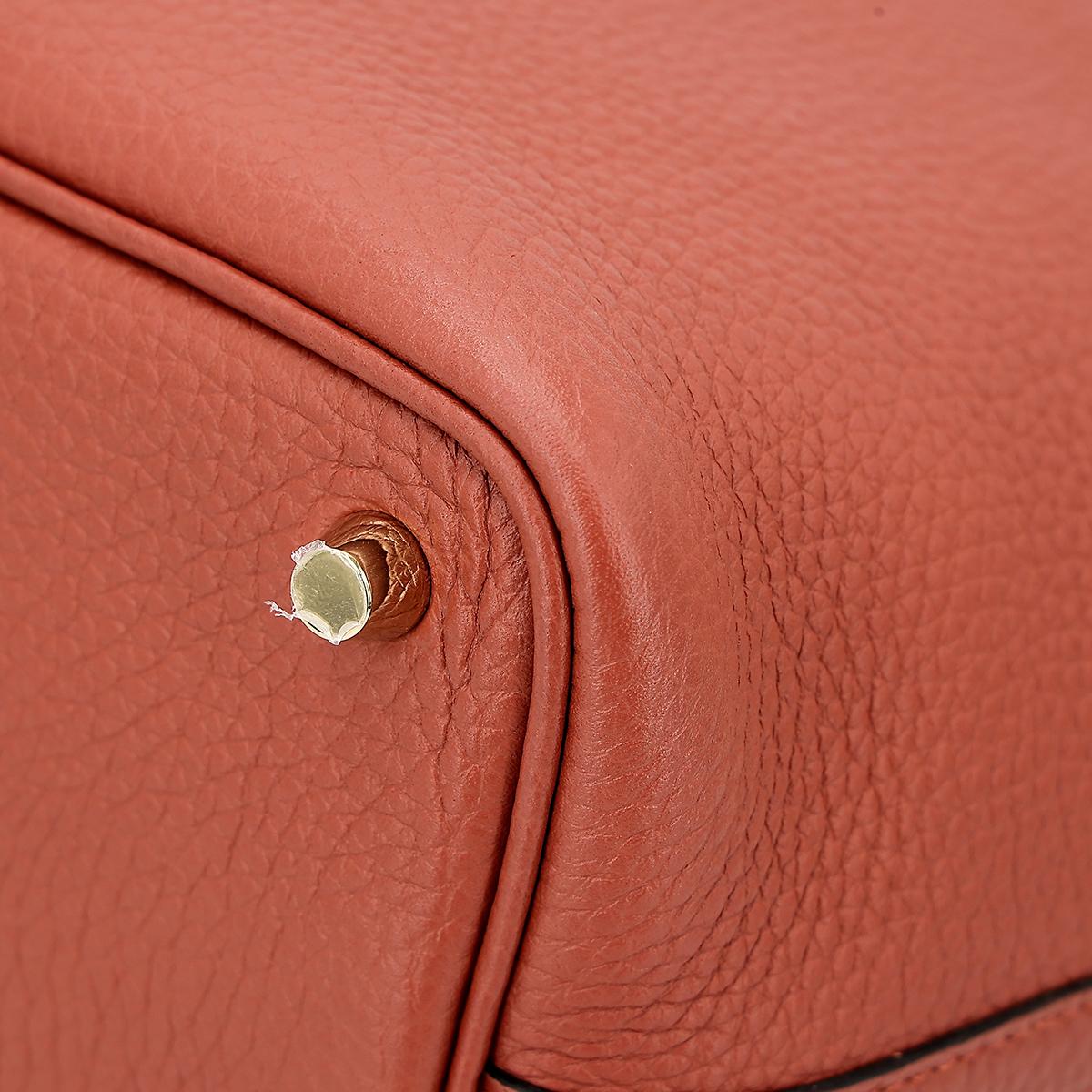 Brand New ( Rank N ) HERMÈS Picotin PM Cuivre (6C) Clemence Gold hardware U (2022) - 10