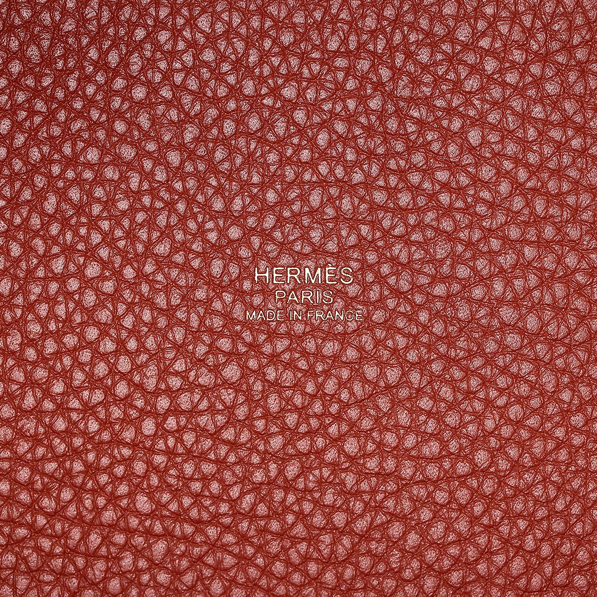 Brand New ( Rank N ) HERMÈS Picotin PM Cuivre (6C) Clemence Gold hardware U (2022) - 13