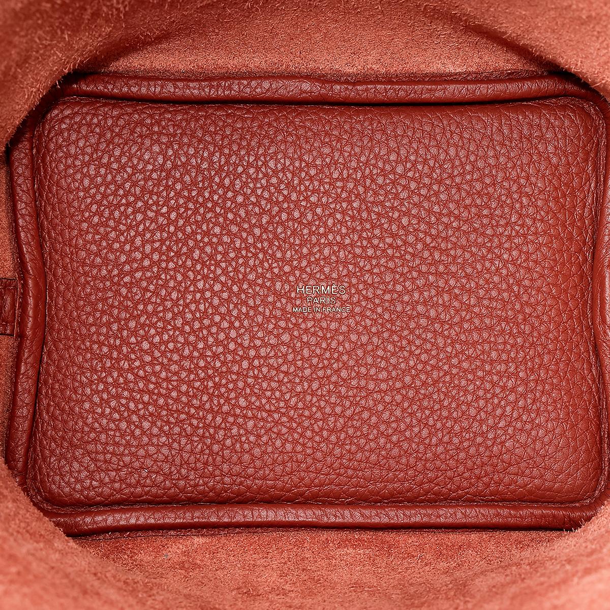 Brand New ( Rank N ) HERMÈS Picotin PM Cuivre (6C) Clemence Gold hardware U (2022) - 12