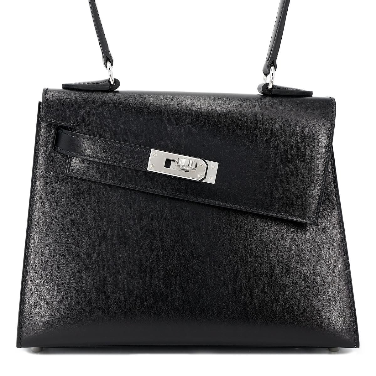 Brand New ( Rank N ) HERMÈS Limited Edition Kelly 20 en Desordre Black (89) Box-calf Palladium hardware W (2024) - 3