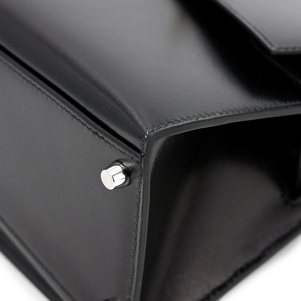Brand New ( Rank N ) HERMÈS Limited Edition Kelly 20 en Desordre Black (89) Box-calf Palladium hardware W (2024) - 9