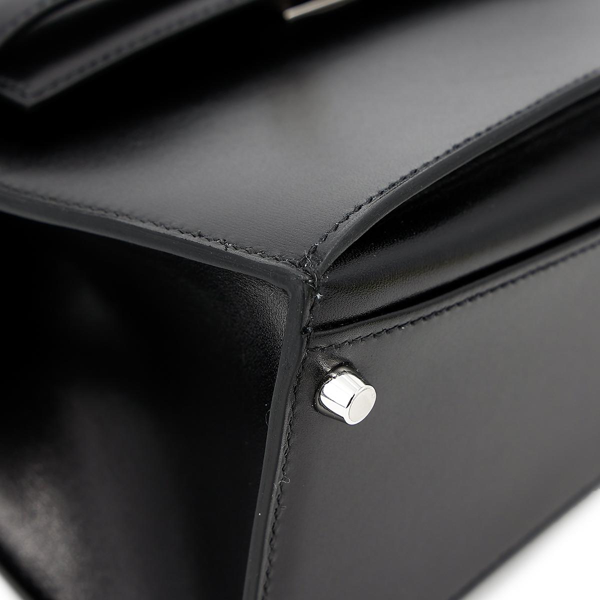 Brand New ( Rank N ) HERMÈS Limited Edition Kelly 20 en Desordre Black (89) Box-calf Palladium hardware W (2024) - 10