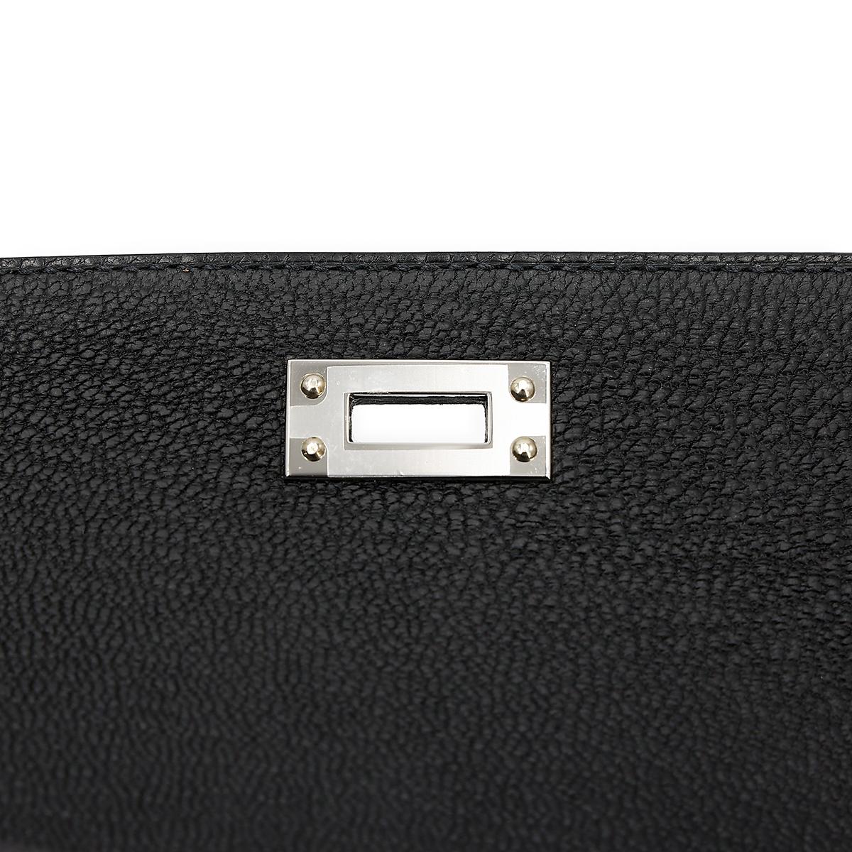 Brand New ( Rank N ) HERMÈS Limited Edition Kelly 20 en Desordre Black (89) Box-calf Palladium hardware W (2024) - 15