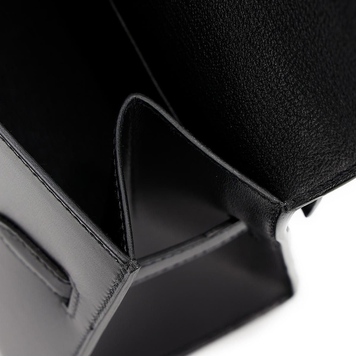 Brand New ( Rank N ) HERMÈS Limited Edition Kelly 20 en Desordre Black (89) Box-calf Palladium hardware W (2024) - 24