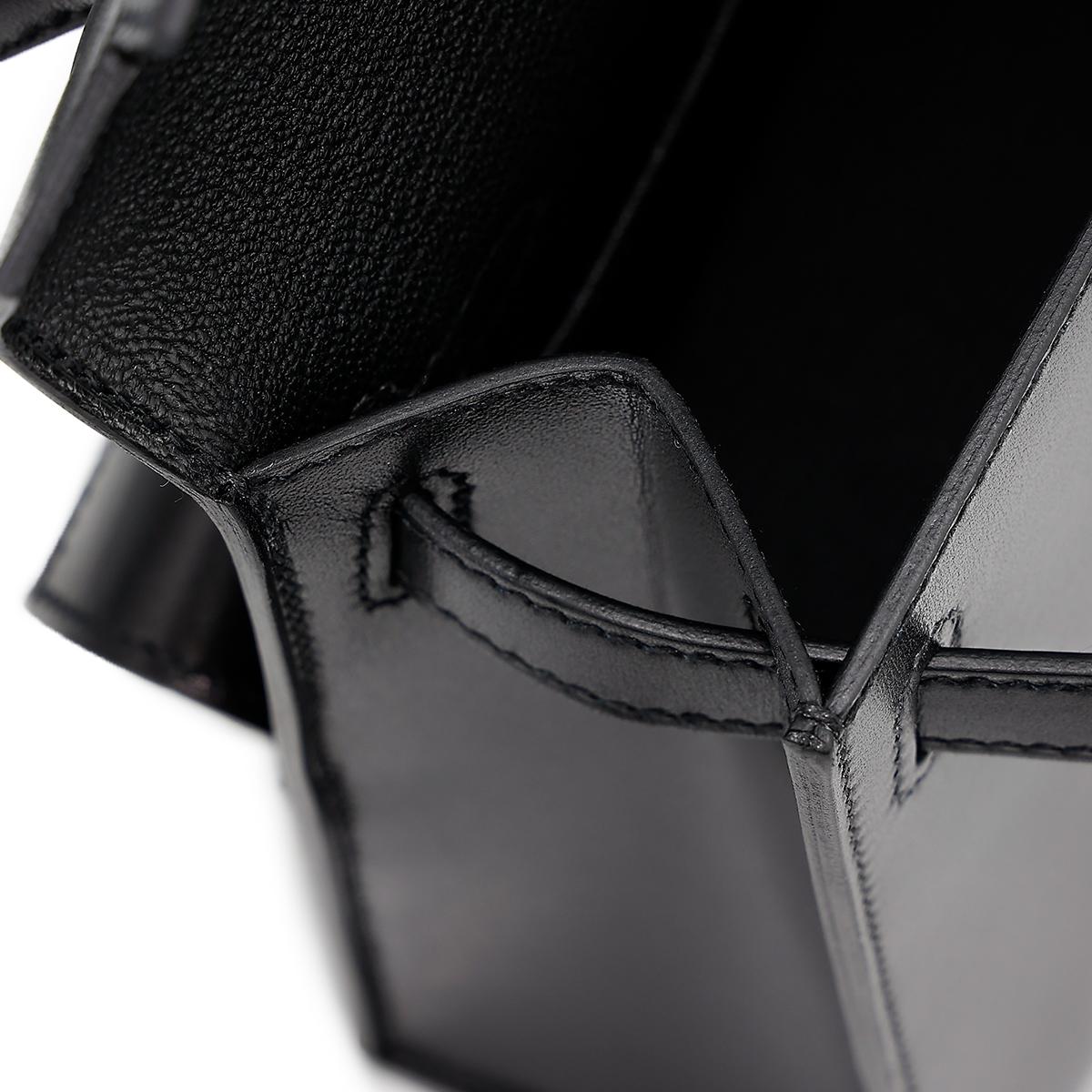 Brand New ( Rank N ) HERMÈS Limited Edition Kelly 20 en Desordre Black (89) Box-calf Palladium hardware W (2024) - 26