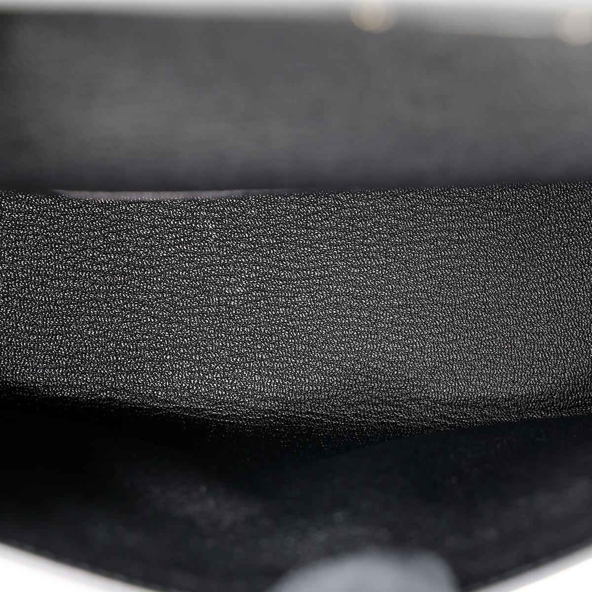 Brand New ( Rank N ) HERMÈS Limited Edition Kelly 20 en Desordre Black (89) Box-calf Palladium hardware W (2024) - 23