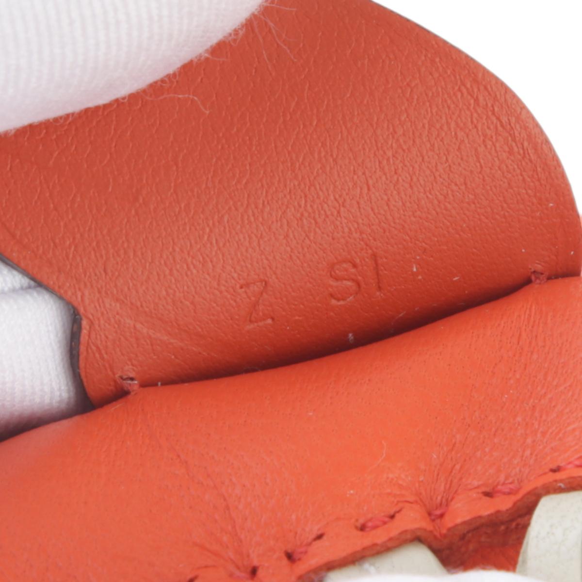Unused ( Rank NS ) HERMÈS Rodeo Pegase PM Orange Poppy (8V) Craie (10) Terre (4D) Agneau Z (2021) - 6