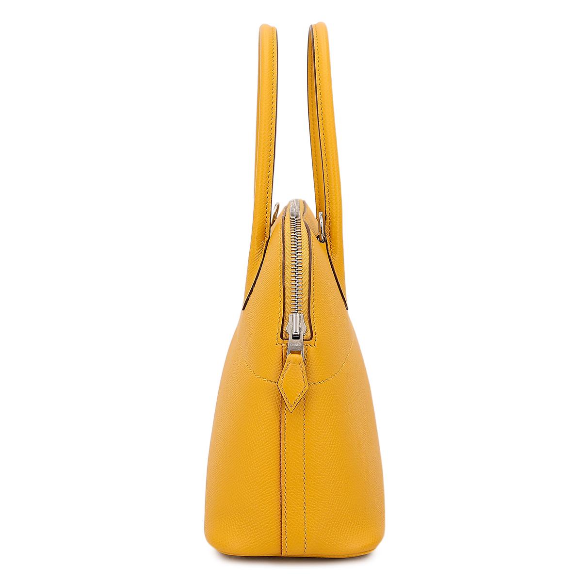 Very Good ( Rank A) HERMÈS Bolide 27 Jaune Ambre (9D) Epsom Palladium hardware C (2018) - 5