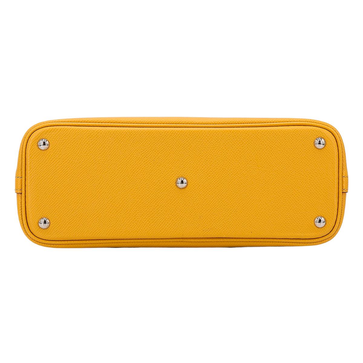 Very Good ( Rank A) HERMÈS Bolide 27 Jaune Ambre (9D) Epsom Palladium hardware C (2018) - 7
