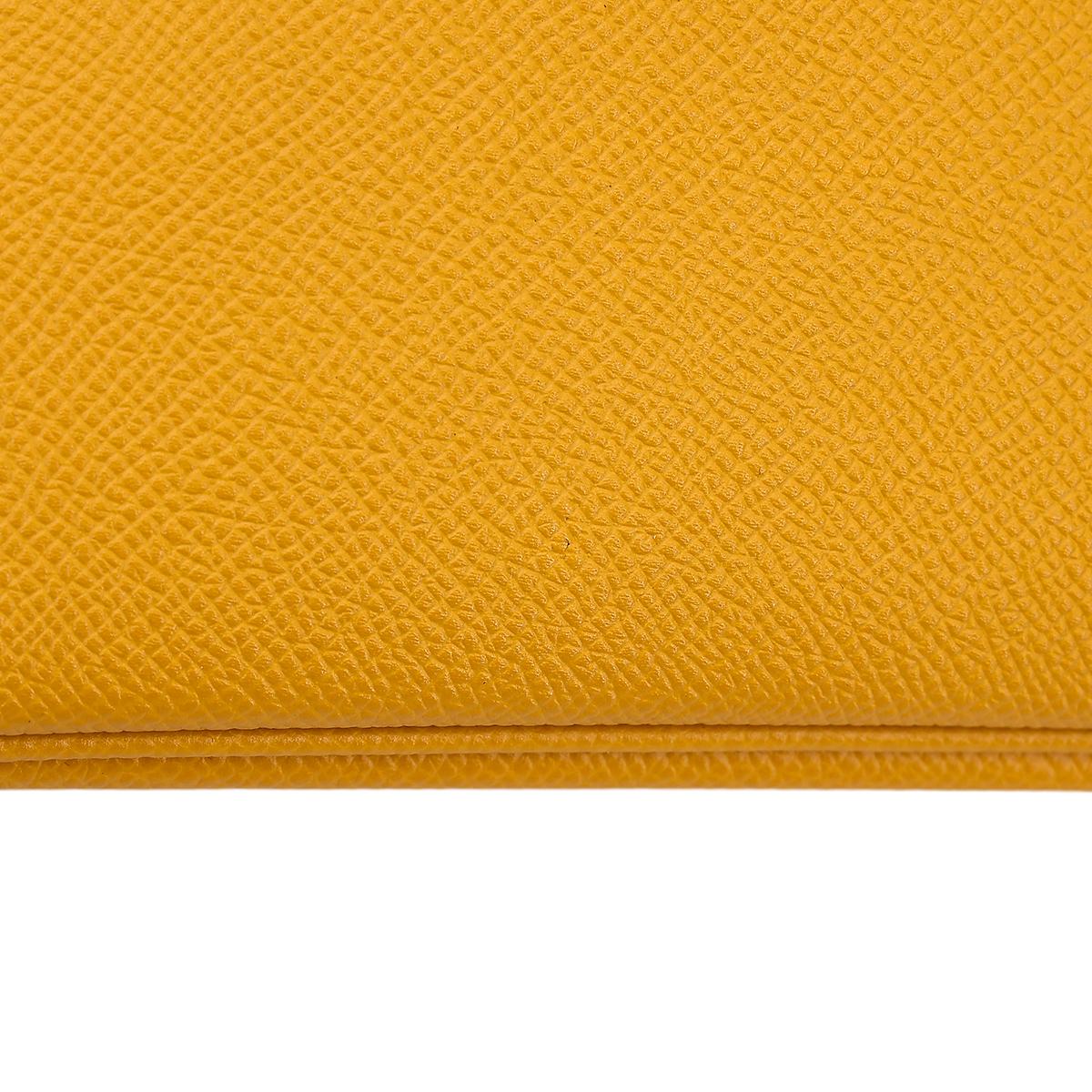 Very Good ( Rank A) HERMÈS Bolide 27 Jaune Ambre (9D) Epsom Palladium hardware C (2018) - 13