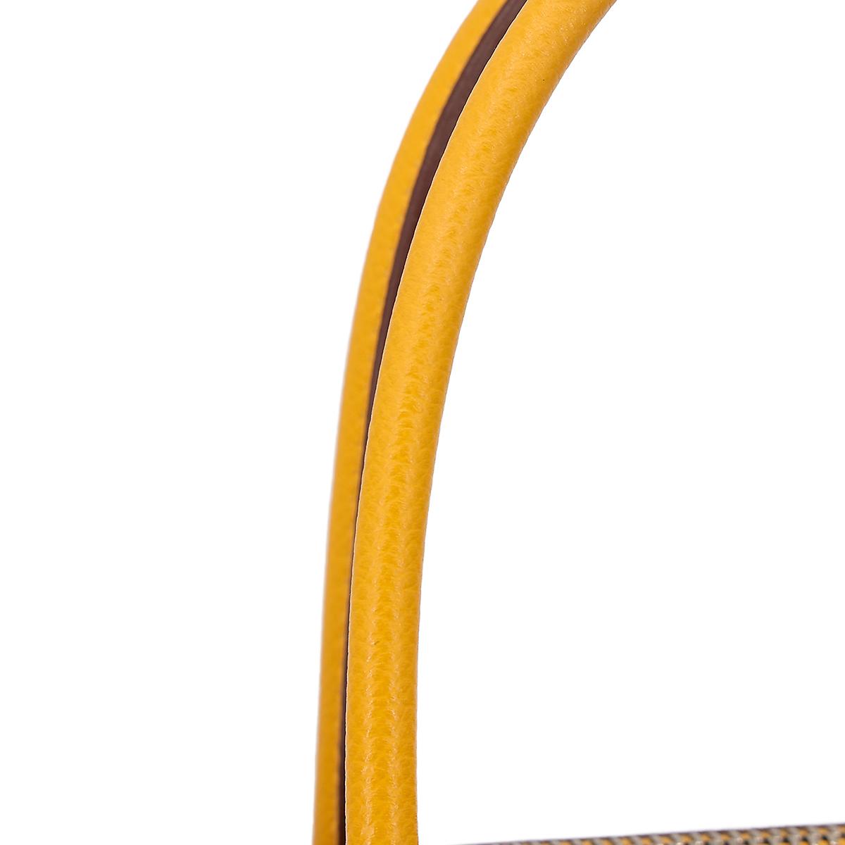 Very Good ( Rank A) HERMÈS Bolide 27 Jaune Ambre (9D) Epsom Palladium hardware C (2018) - 14