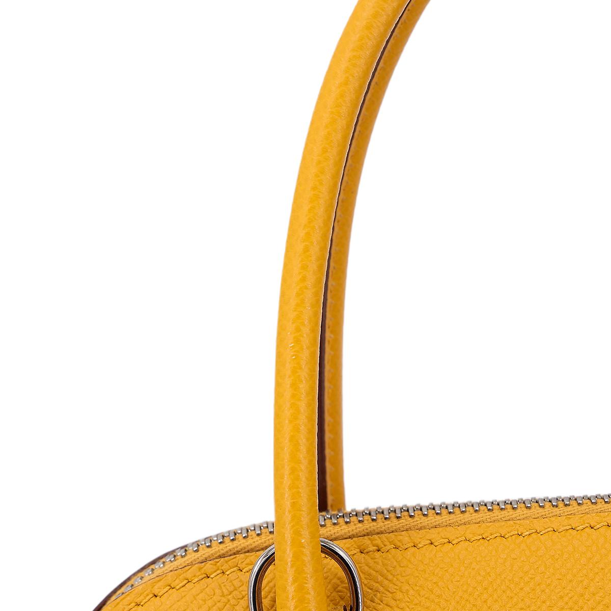 Very Good ( Rank A) HERMÈS Bolide 27 Jaune Ambre (9D) Epsom Palladium hardware C (2018) - 15