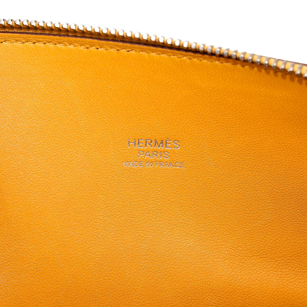 Very Good ( Rank A) HERMÈS Bolide 27 Jaune Ambre (9D) Epsom Palladium hardware C (2018) - 20