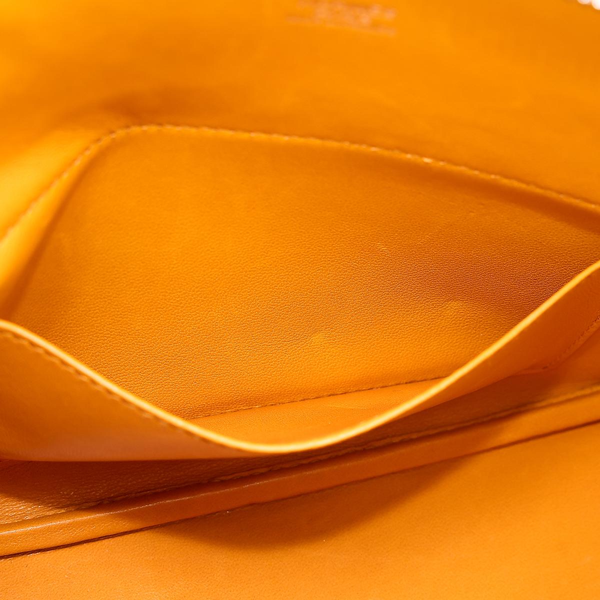 Very Good ( Rank A) HERMÈS Bolide 27 Jaune Ambre (9D) Epsom Palladium hardware C (2018) - 25