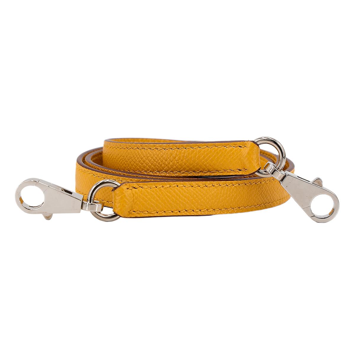 Very Good ( Rank A) HERMÈS Bolide 27 Jaune Ambre (9D) Epsom Palladium hardware C (2018) - 26