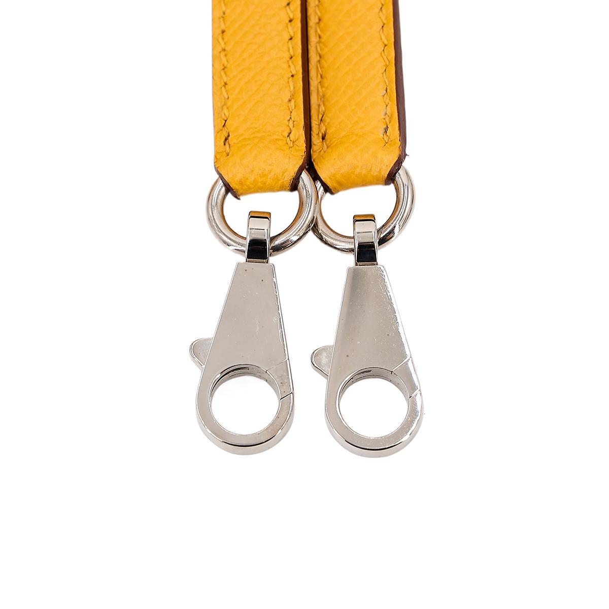 Very Good ( Rank A) HERMÈS Bolide 27 Jaune Ambre (9D) Epsom Palladium hardware C (2018) - 28