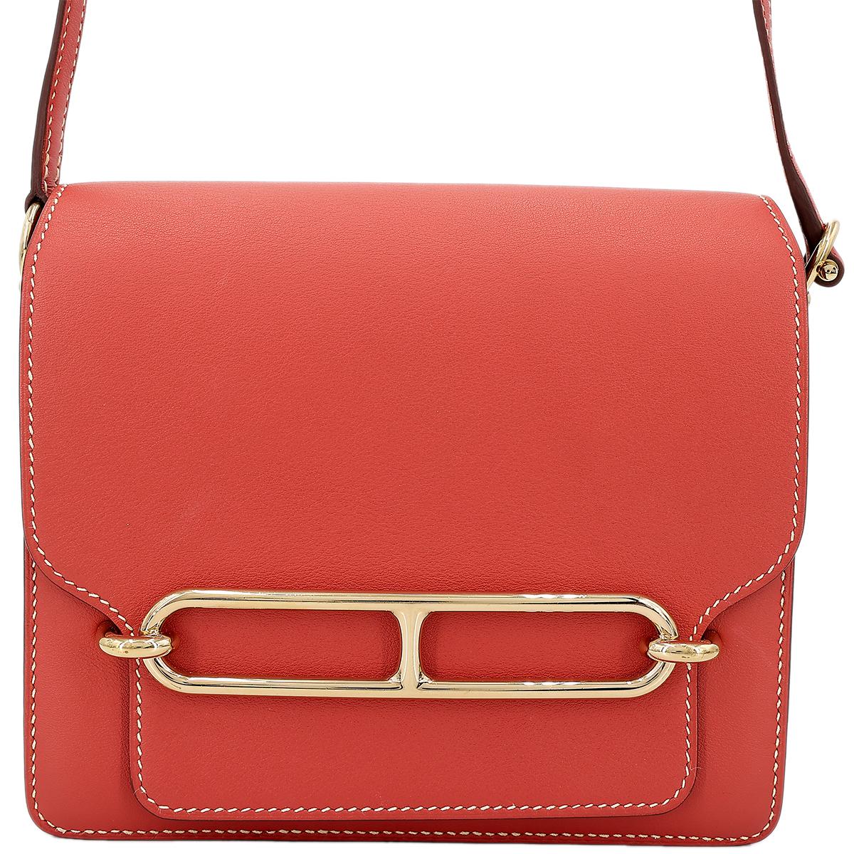 Very Good ( Rank A) HERMÈS Roulis Mini Sanguine (9M) Swift Permabrass hardware Z (2021) - 1