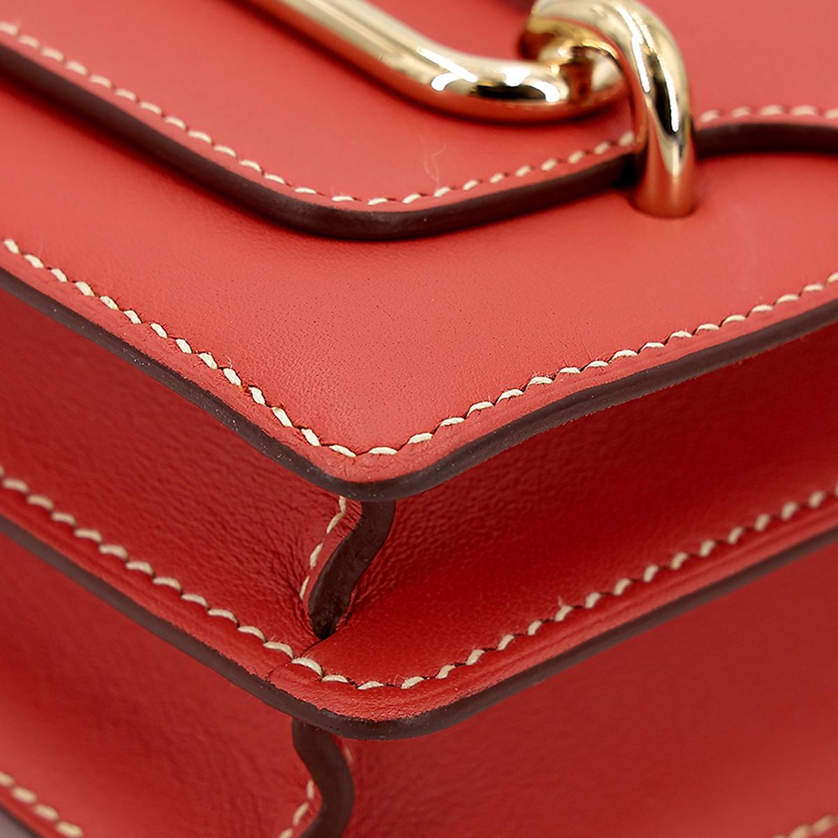 Very Good ( Rank A) HERMÈS Roulis Mini Sanguine (9M) Swift Permabrass hardware Z (2021) - 8